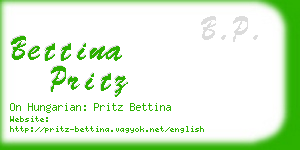 bettina pritz business card